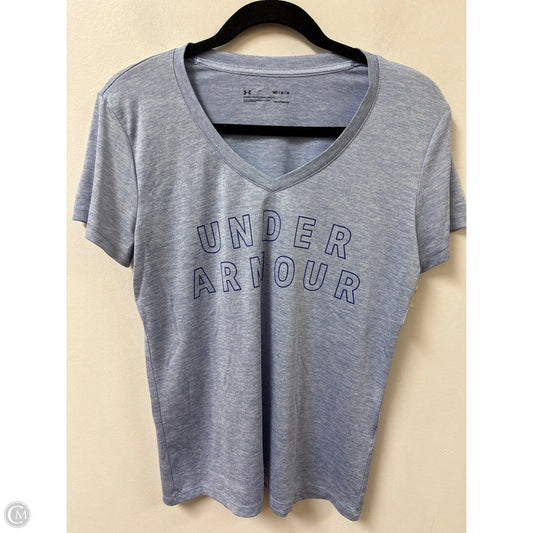 Athletic Top Short Sleeve By Under Armour In Purple, Size: M