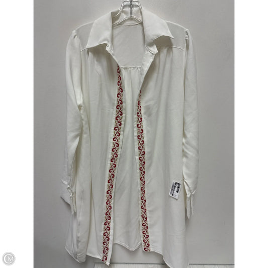 Tunic Long Sleeve By Clothes Mentor In Cream, Size: Xl