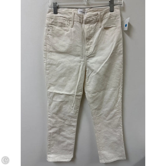 Jeans Straight By Frame In Cream, Size: 6