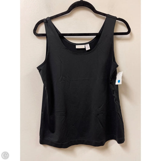 Top Sleeveless By Chicos In Black, Size: L