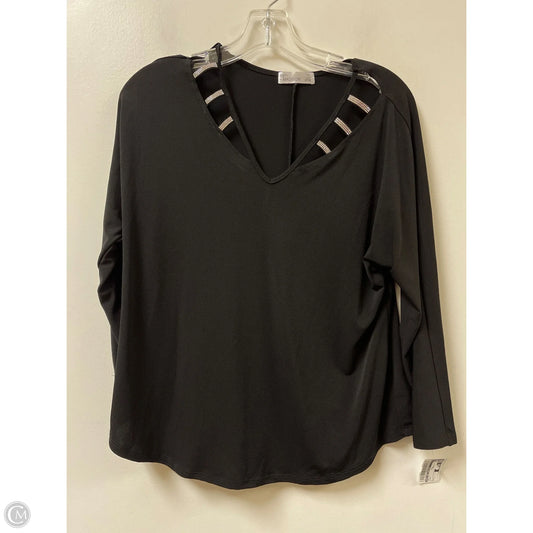 Top Long Sleeve By 89th And Madison In Black, Size: L