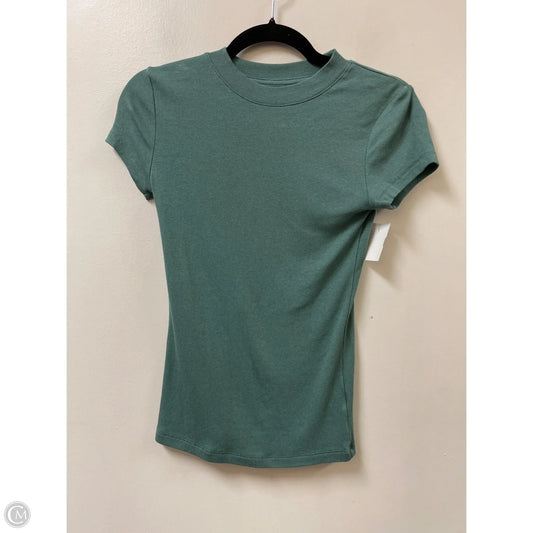 Top Short Sleeve Basic By A New Day In Green, Size: Xs