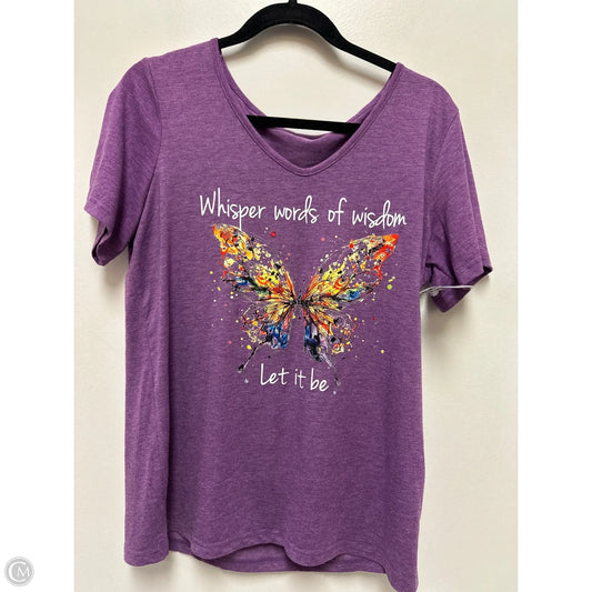 Top Short Sleeve By Clothes Mentor In Purple, Size: M
