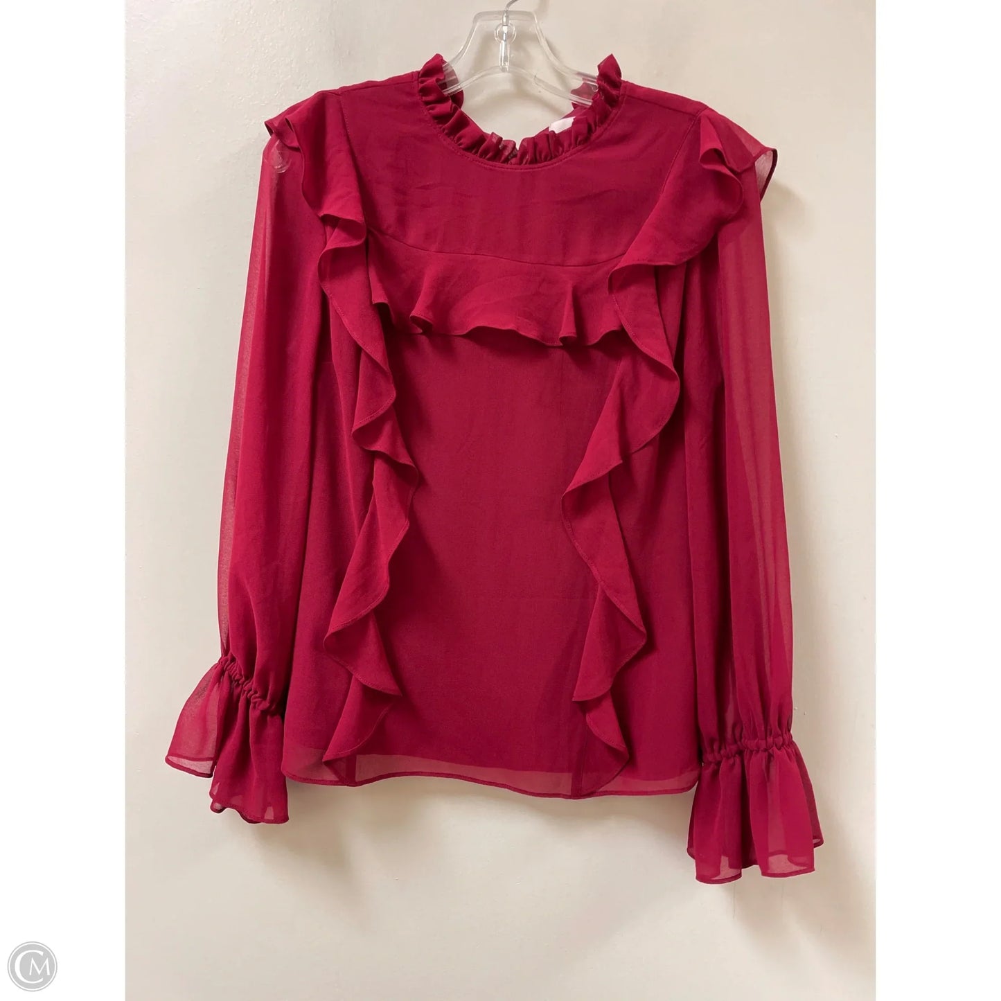 Top Long Sleeve By Clothes Mentor In Red, Size: S