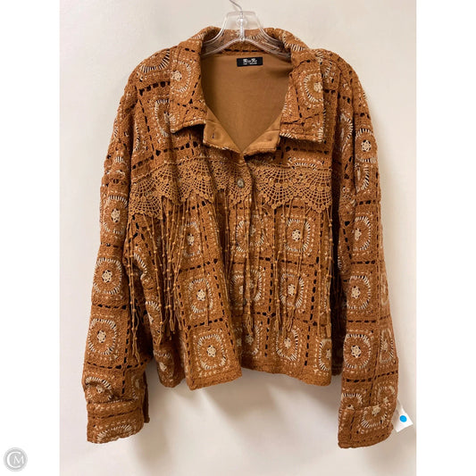 Jacket Moto By Miss Me In Brown, Size: L