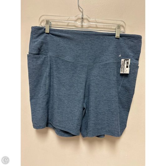 Athletic Shorts By Athletic Works In Blue & Brown, Size: 1x