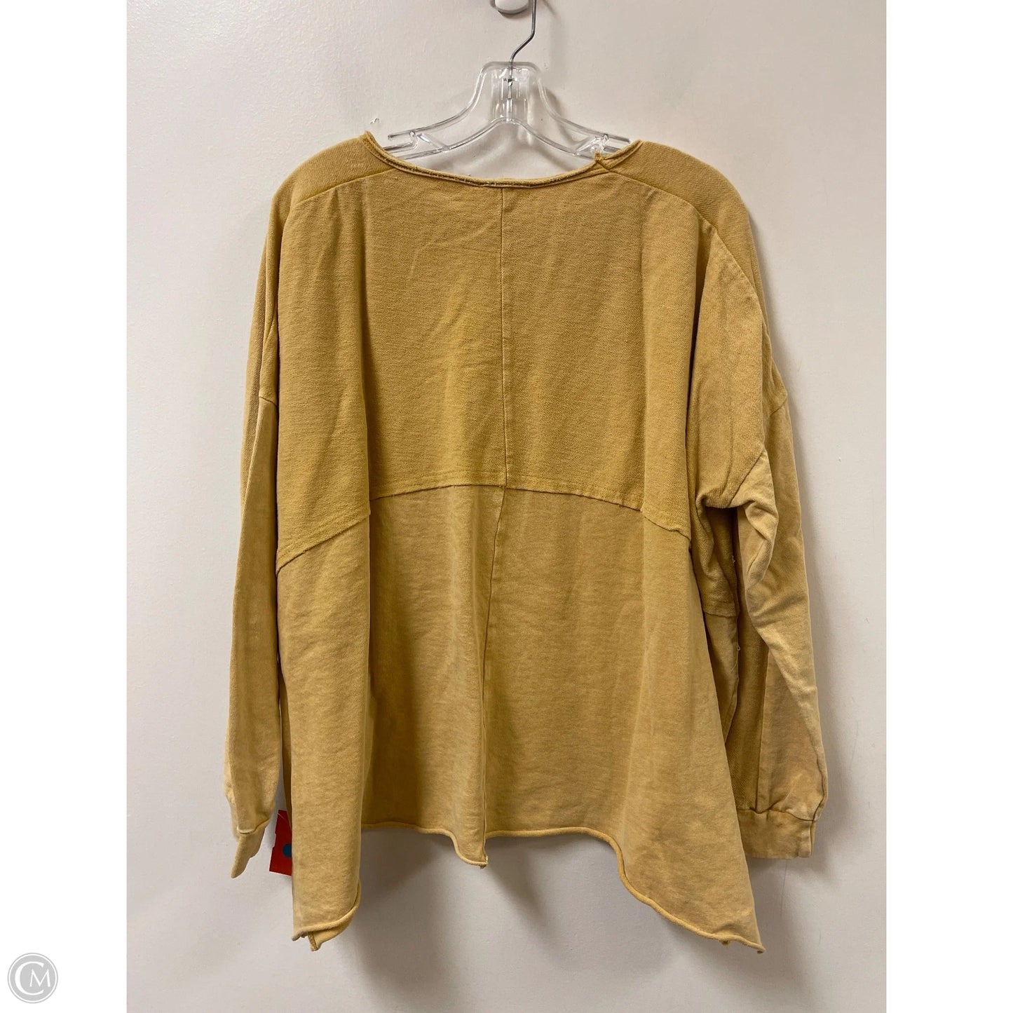 Top Long Sleeve By Easel In Yellow, Size: S