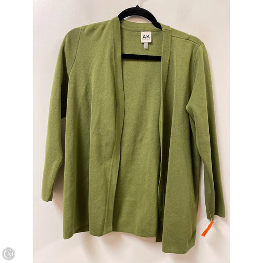 Sweater Cardigan By Anne Klein In Green, Size: Lp