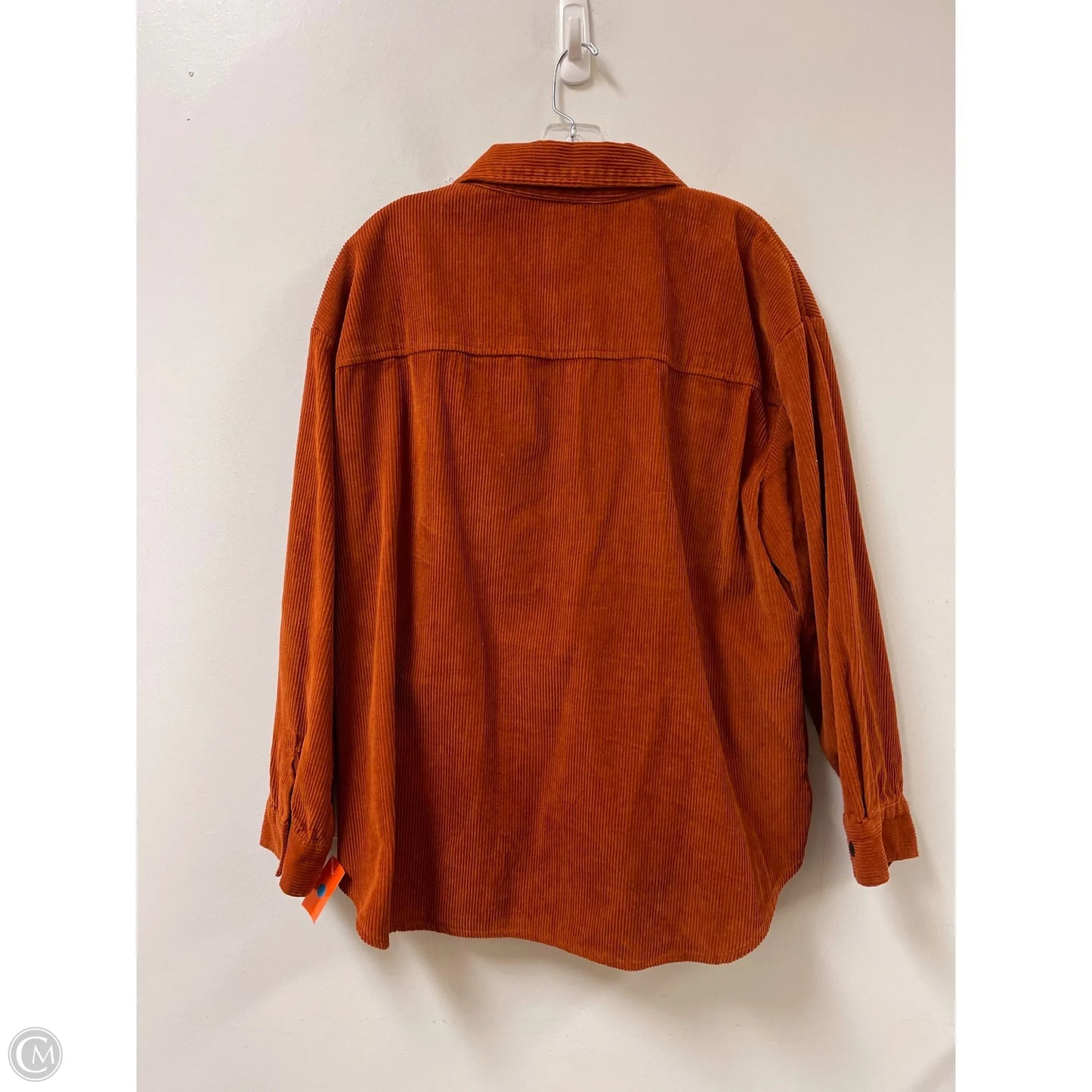 Jacket Shirt By Kensie In Orange, Size: Xl
