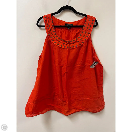 Top Sleeveless By Lane Bryant In Orange, Size: 4x