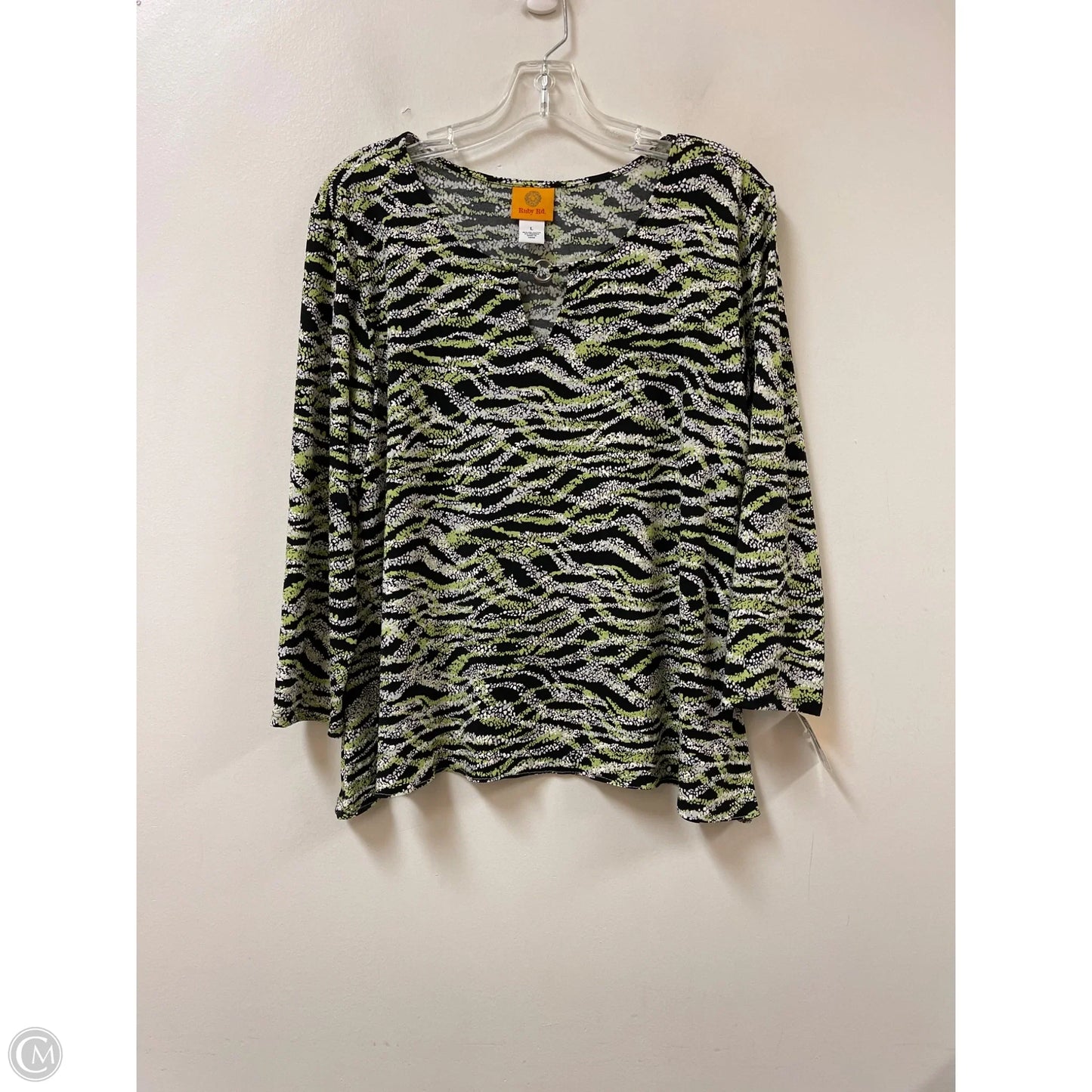 Top Long Sleeve By Ruby Rd In Green, Size: L