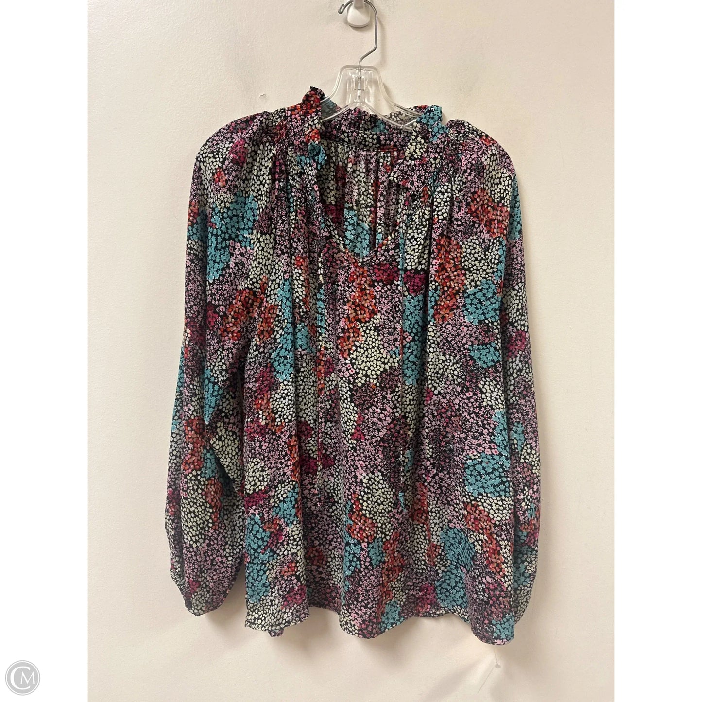 Top Long Sleeve By Clothes Mentor In Floral Print, Size: L