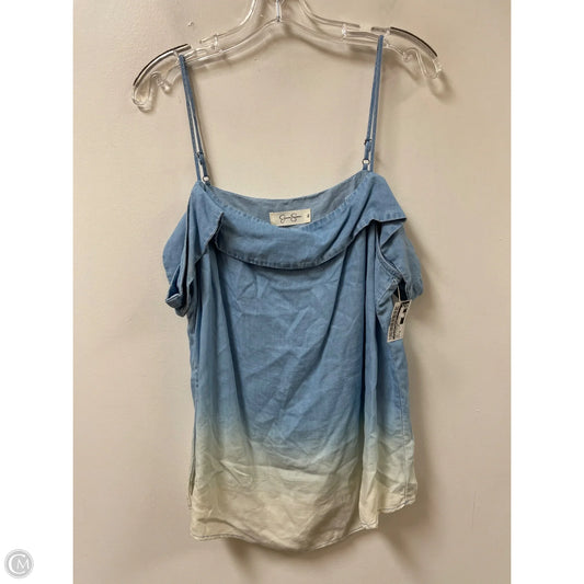 Top Sleeveless By Jessica Simpson In Blue & White, Size: Xl