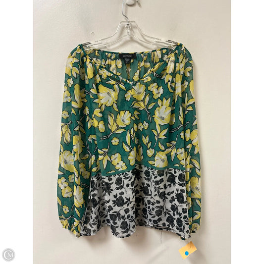 Top Long Sleeve By Karen Kane In Floral Print, Size: S