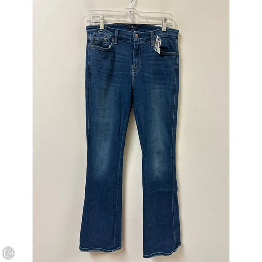 Jeans Boot Cut By 7 For All Mankind In Blue Denim, Size: 8