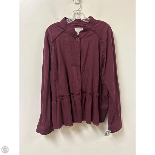 Blazer By Caslon In Maroon, Size: 1x