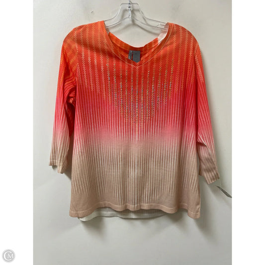Top Long Sleeve By New Directions In Orange, Size: Xl