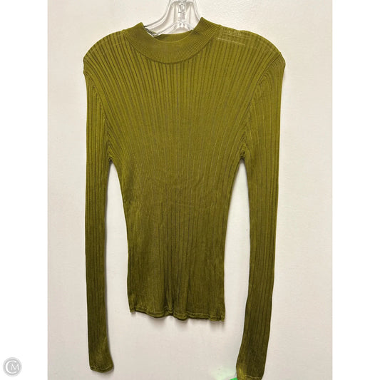 Top Long Sleeve By Zara In Green, Size: M