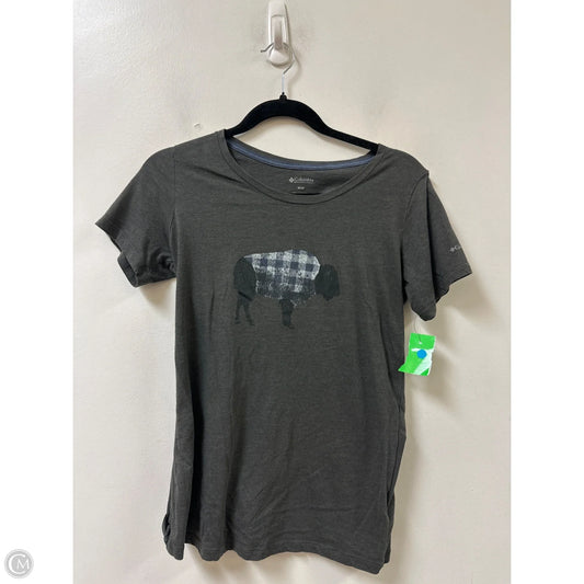 Top Short Sleeve By Columbia In Grey, Size: M