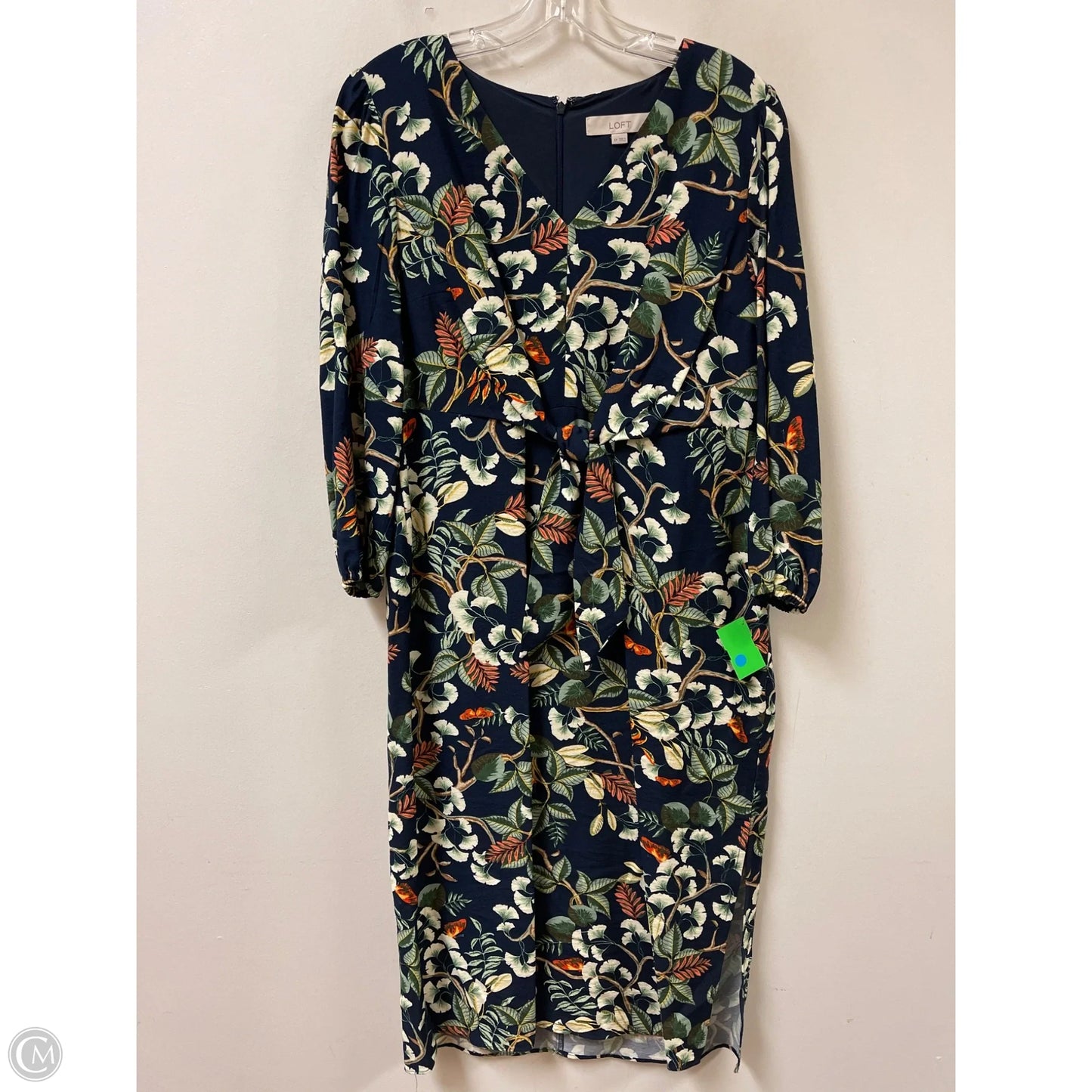 Dress Casual Midi By Loft In Navy, Size: Mp