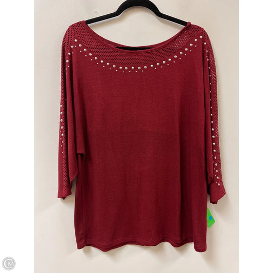 Sweater By Belldini In Red, Size: Xl