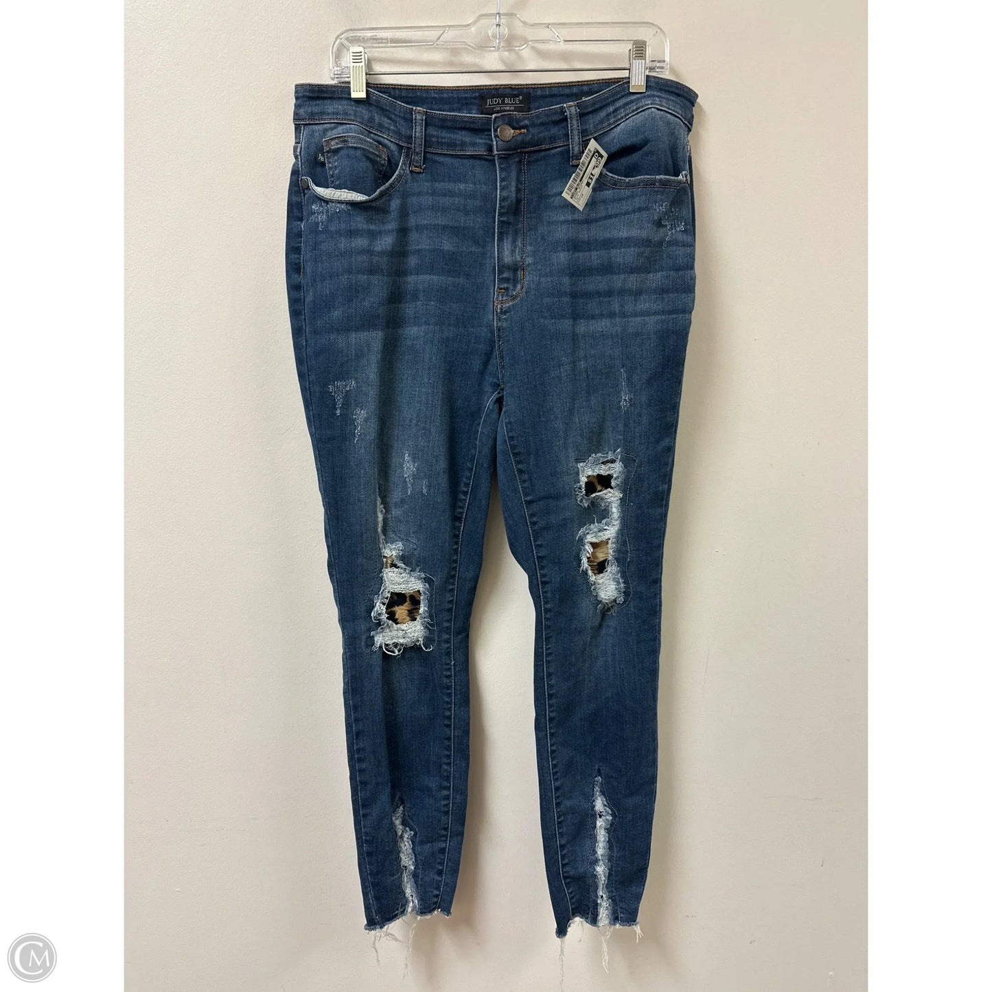 Jeans Skinny By Judy Blue In Blue Denim, Size: 14