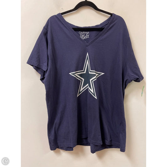 Athletic Top Short Sleeve By Clothes Mentor In Navy, Size: 3x