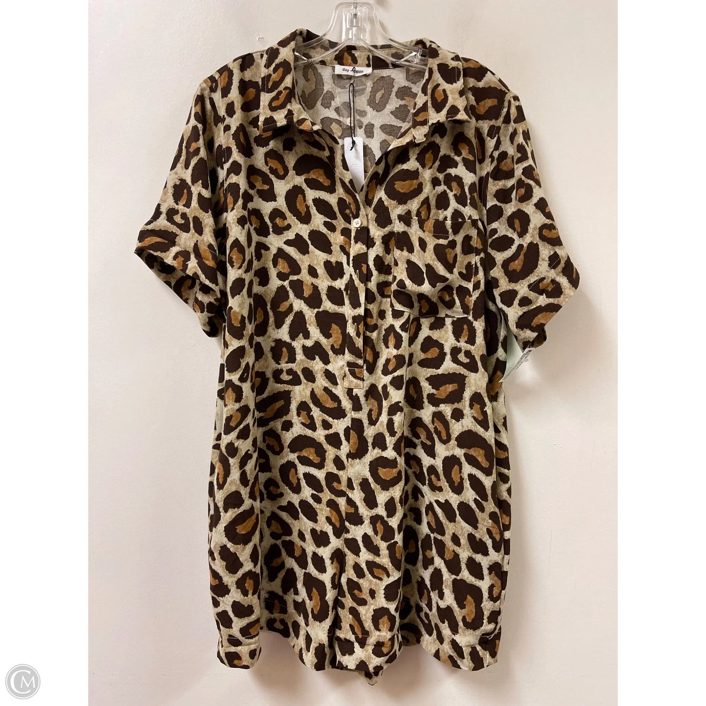 Romper By Day + Moon In Leopard Print, Size: M