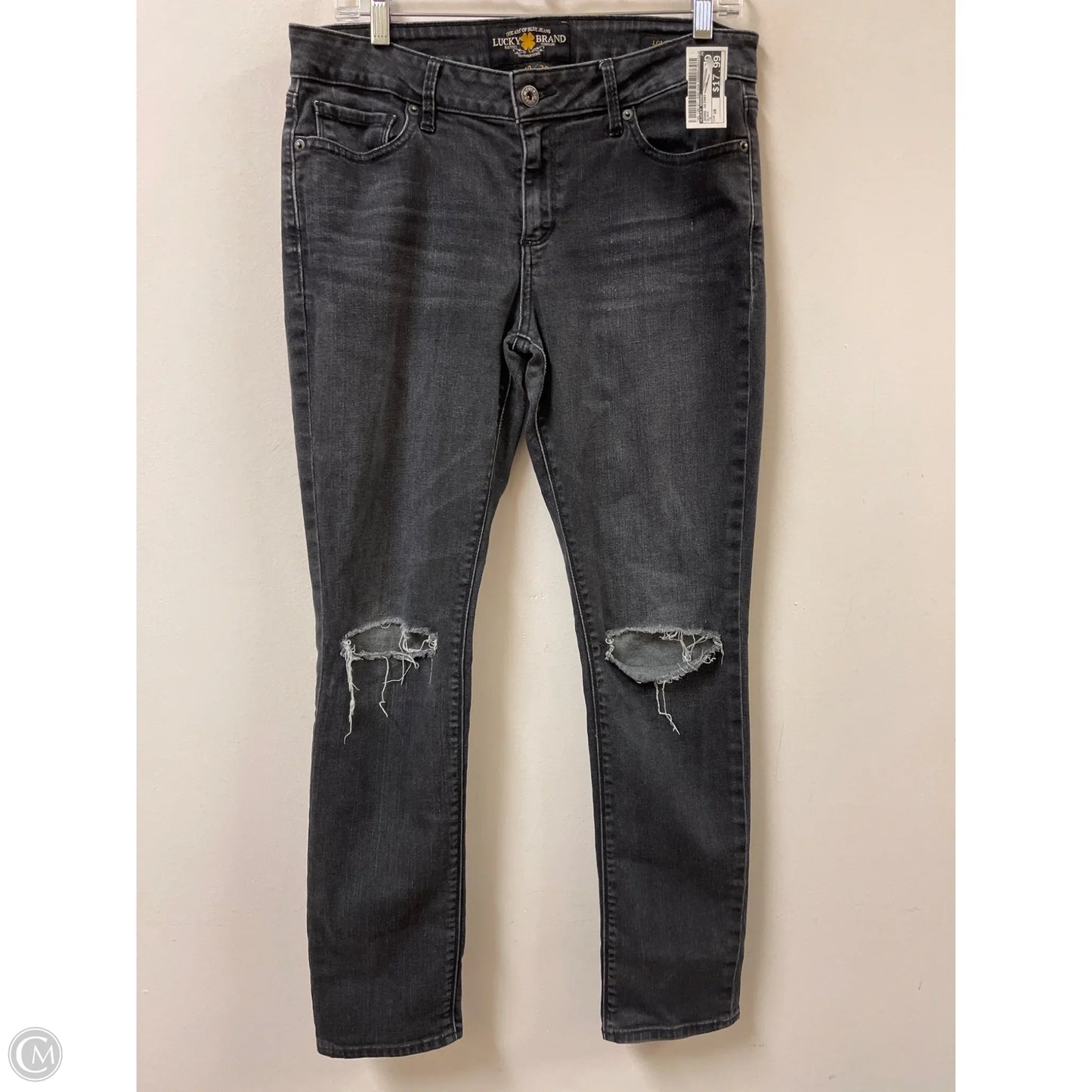 Jeans Skinny By Lucky Brand In Black, Size: 10