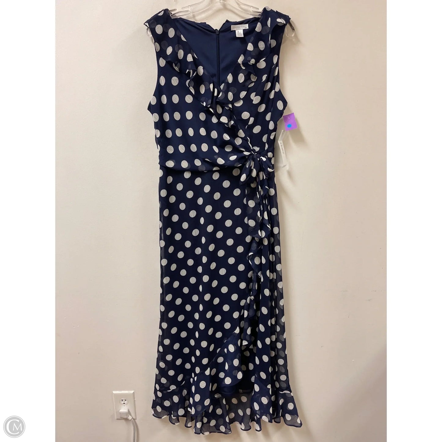 Dress Casual Maxi By London Times In Polkadot Pattern, Size: L
