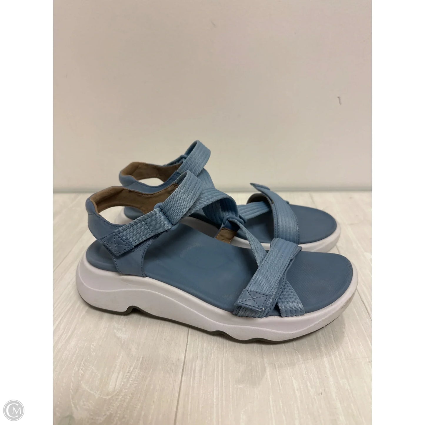 Sandals Flats By Aetrex In Blue, Size: 9.5