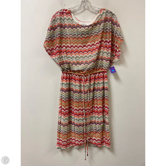 Dress Casual Midi By London Times In Chevron Pattern, Size: S