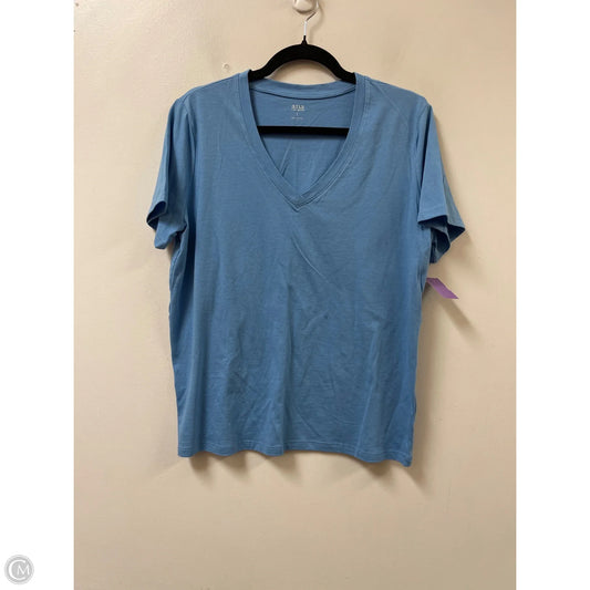 Top Short Sleeve Basic By Ana In Blue & Brown, Size: L