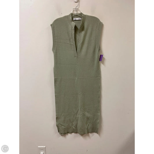 Tunic Sleeveless By Zara In Green, Size: S