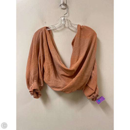 Top Long Sleeve By Logo In Orange, Size: Xs