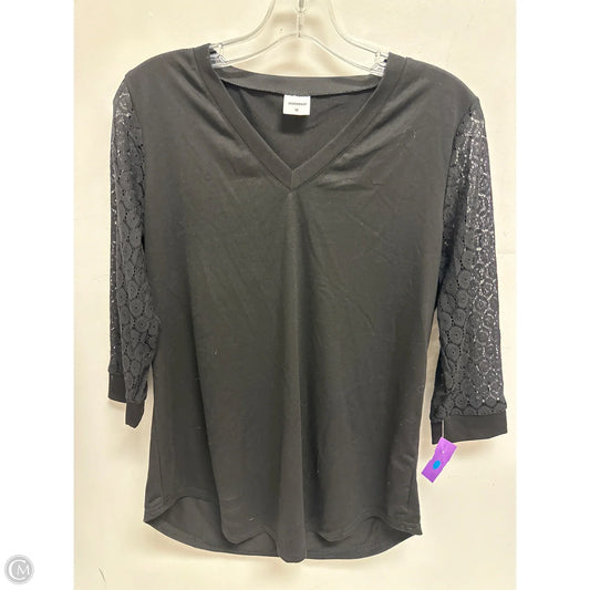 Top 3/4 Sleeve By Clothes Mentor In Black, Size: M