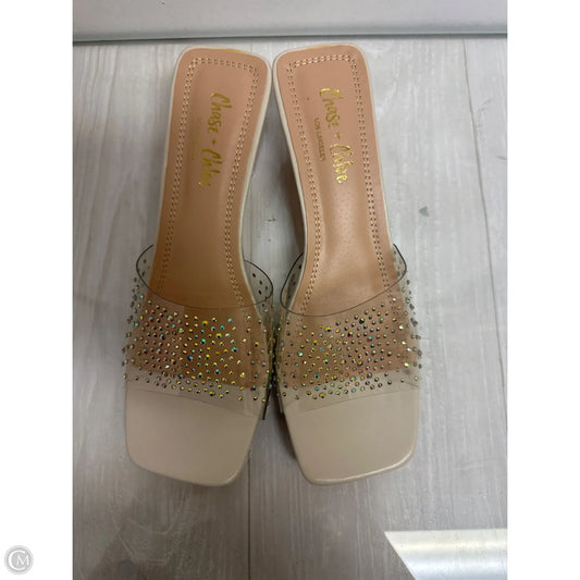 Shoes Heels Block By Chaser In Clear, Size: 10