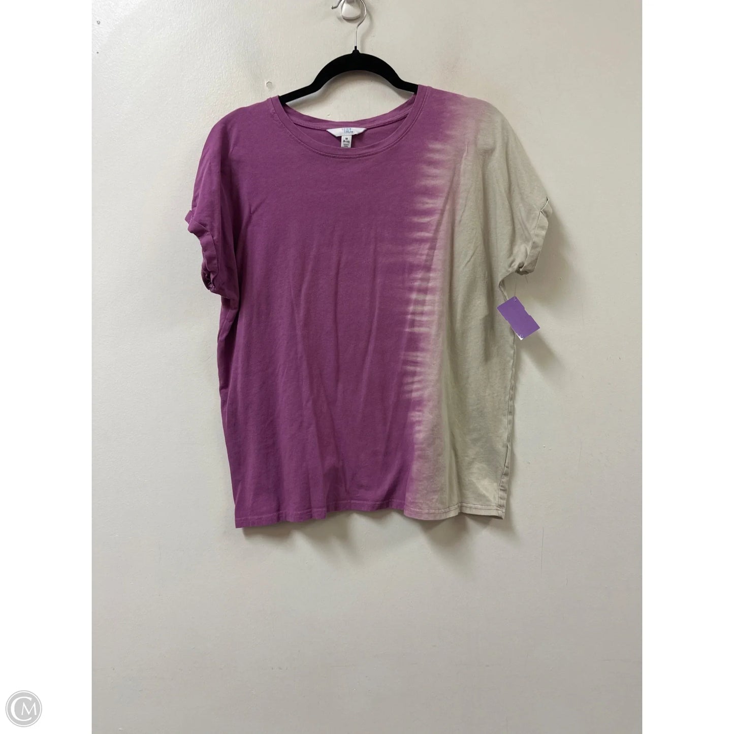 Top Short Sleeve Basic By Time And Tru In Purple, Size: M