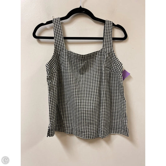 Top Sleeveless By A New Day In Checkered Pattern, Size: Xs