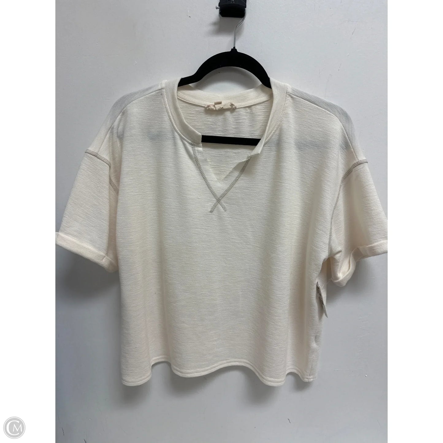 Top Short Sleeve By Joa In Cream, Size: M
