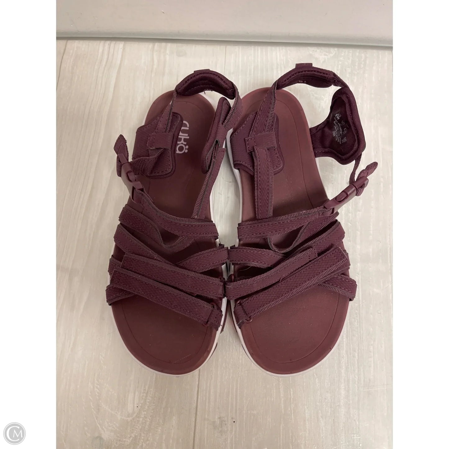 Sandals Flats By Ryka In Maroon, Size: 6