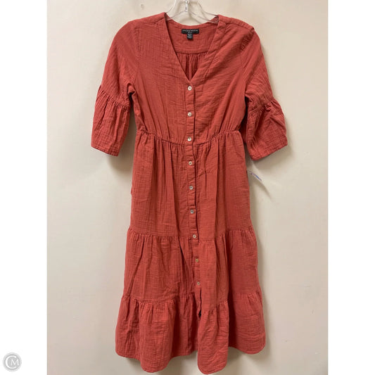 Dress Casual Maxi By Chelsea And Theodore In Orange, Size: Xs