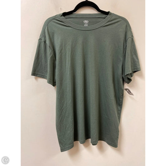 Athletic Top Short Sleeve By Athletic Works In Green, Size: L