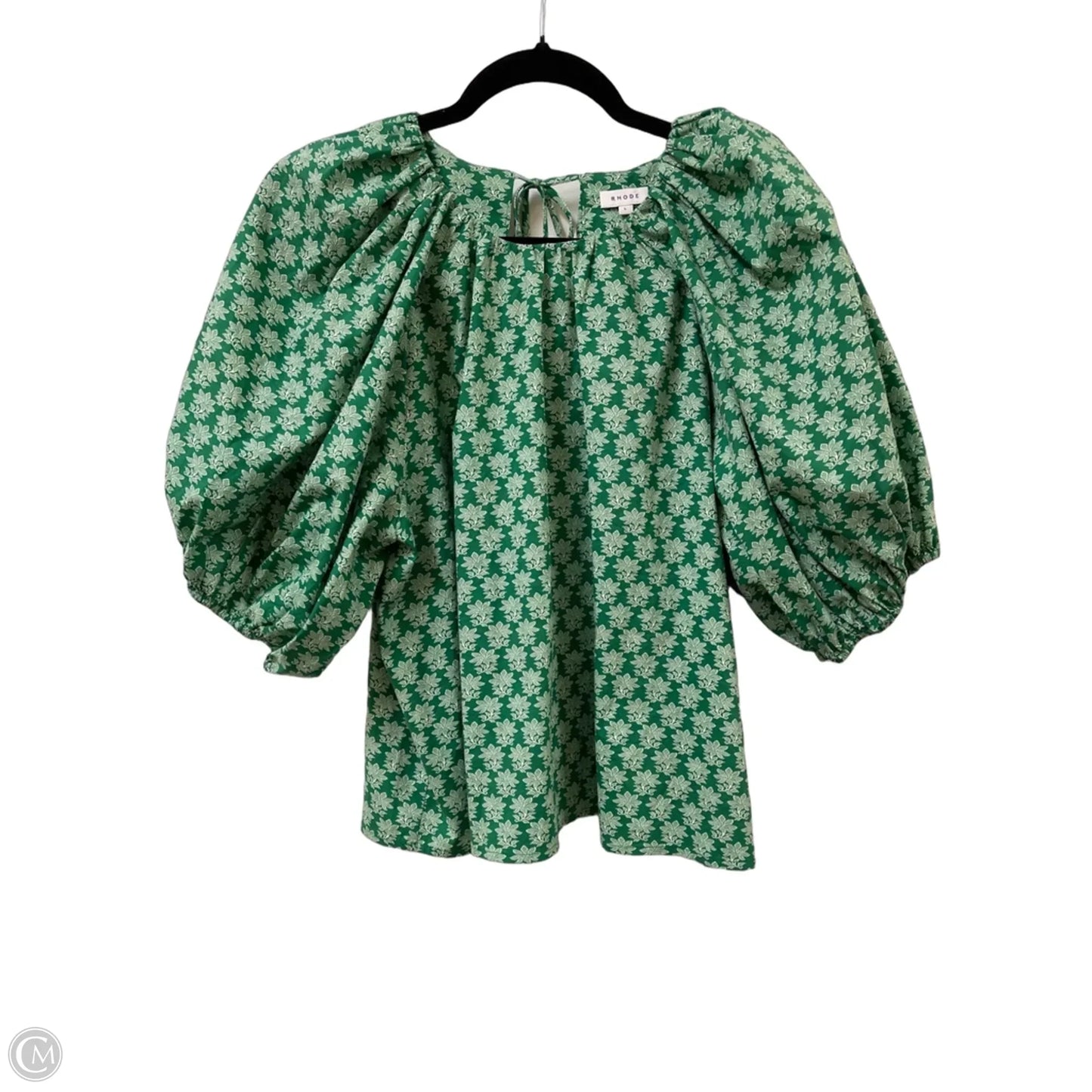 Top Short Sleeve By Rhode In Green, Size: L