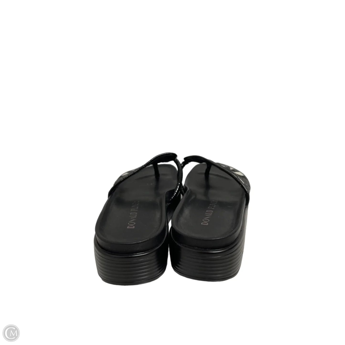 Sandals Flats By Donald Pliner In Black & White, Size: 7