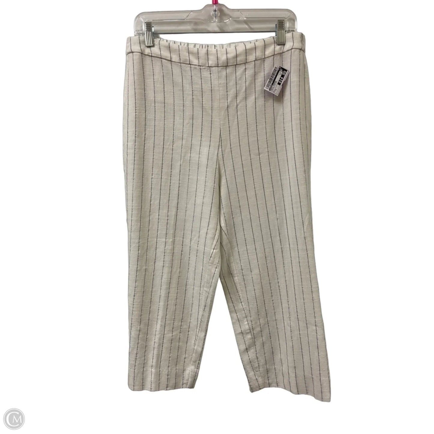 Pants Cropped By Chicos In Striped Pattern, Size: 6