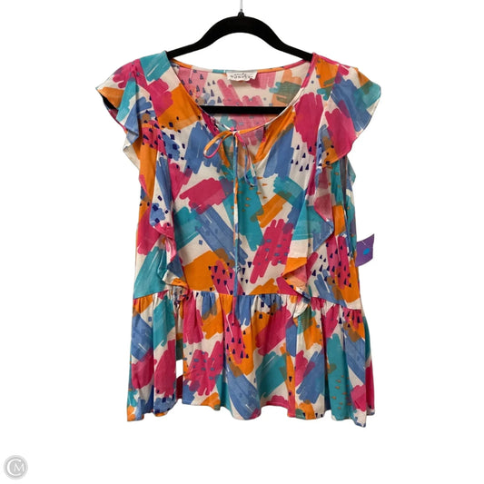 Top Short Sleeve By Emily Wonder In Multi-colored, Size: M