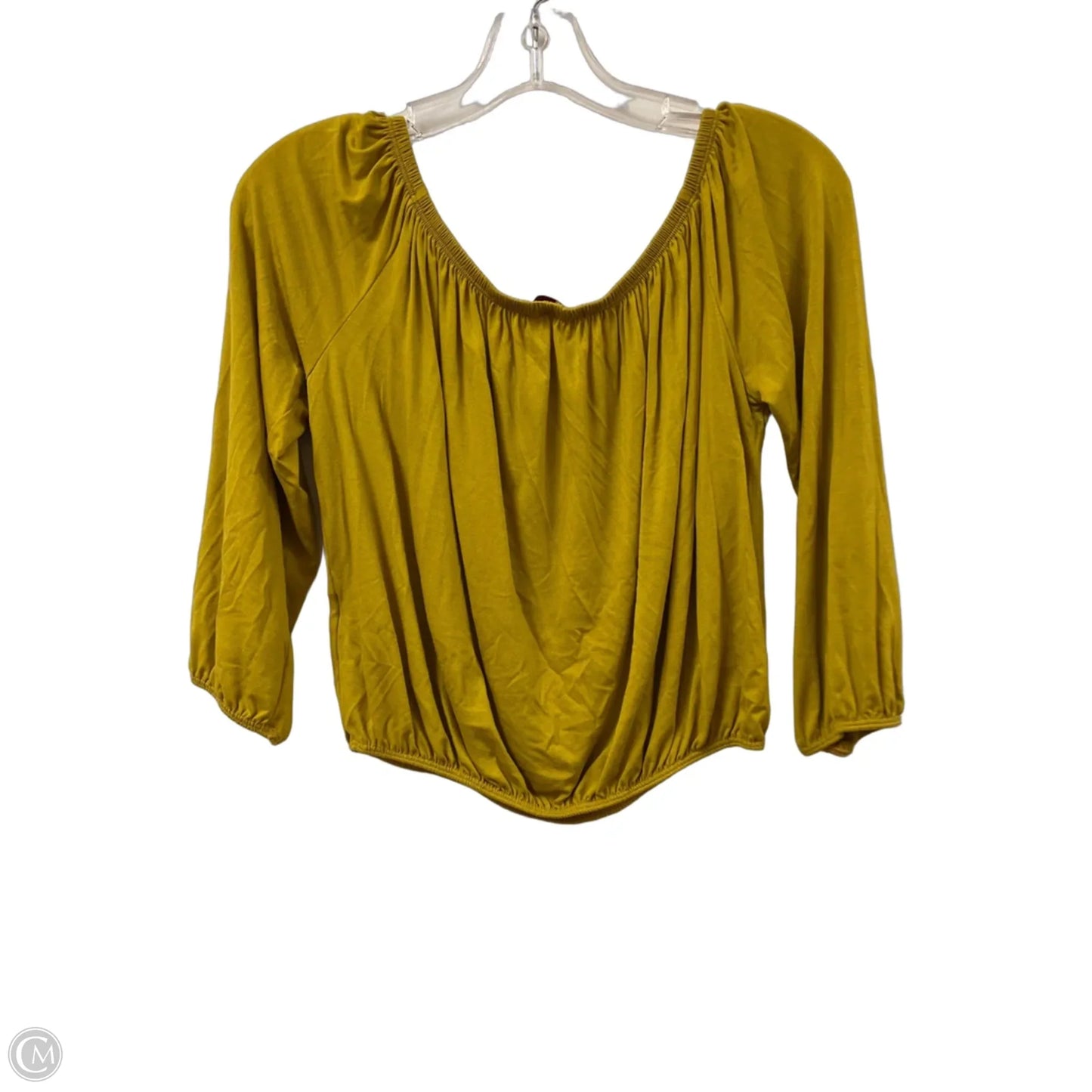 Top Long Sleeve By Love Culture In Yellow, Size: M