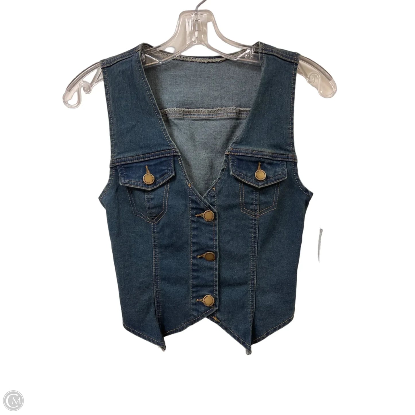 Vest Other By Clothes Mentor In Blue Denim, Size: Xs