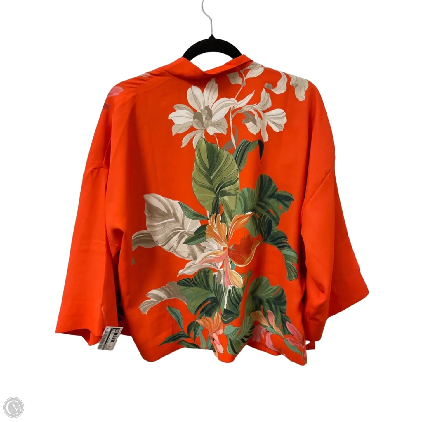 Sweater Cardigan By Chicos In Orange, Size: S